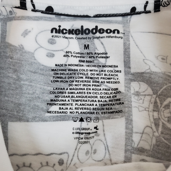 Nickelodeon SpongeBob square pants Short sleeve T shirt M Comic Strip Blocked - Picture 6 of 6